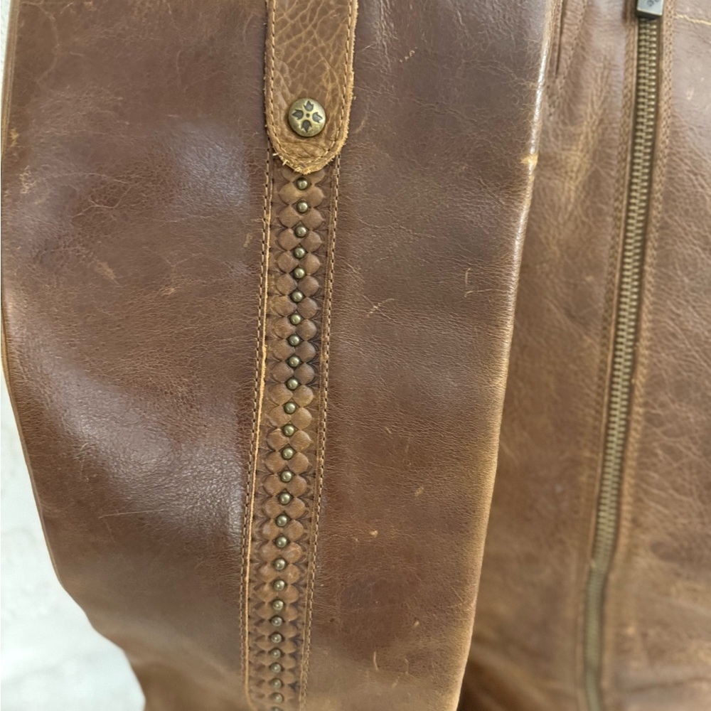 Patricia Nash Brown Leather Knee-High Boots - Picture 3 of 12